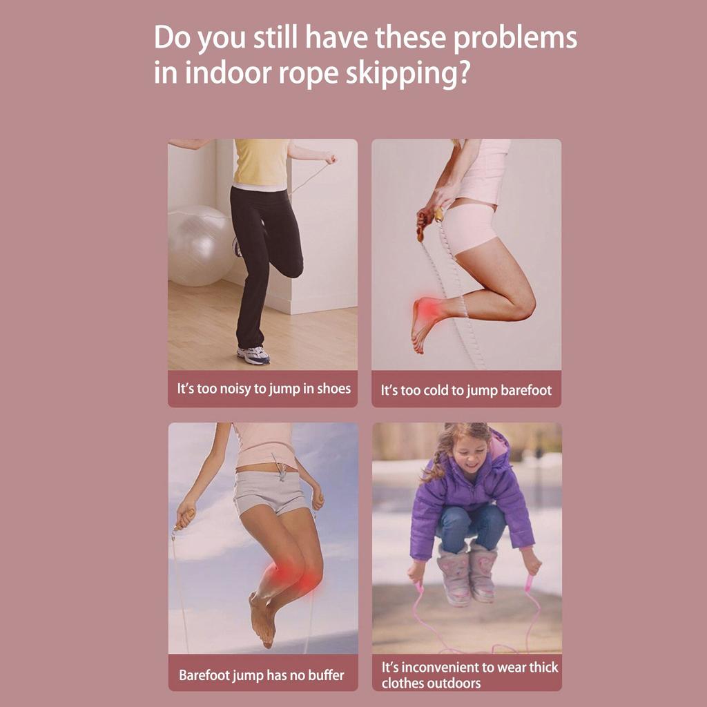 Коврик для йоги 8 мм, коврик для прыжков со скакалкой, бесшумный пол, тпе, скакалка, оборудование для тренировок на полу