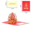 Chinese Lunar New Year Greeting Card Foldable Invitations Cards Message Card  New Year Gifts