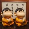 8cm Crayon Shin Chan Cos Buddha Good Luck Compassion Action Figure Funny Kawaii Doll PVC Model Toys Collection Children Gifts