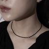 Kiee Oshimu (Silver925) 303 Matte Black Beads Necklace