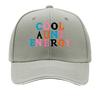 Cool Aunt Energy Beige Cap with Multicolor Embellished COOL AUNT ENERGY Lettering  Adjustable Sna Sandwich Baseball Cap