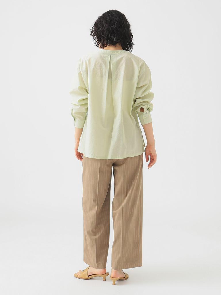 В:MING LIFE STORE by BEAMS Женская прозрачная рубашка молочного цвета (С-М)