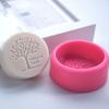 Round Natural Tree Handmade Soap Silicone Mold DIY Christmas Soap Mold Soap Making Supplies Cake Decorating Tools Chocolate Mold