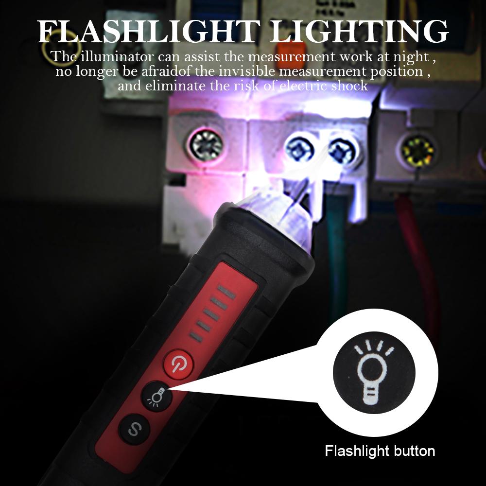 Чувствительность Регулируемые детекторы напряжения переменного/постоянного тока Интеллектуальный бесконтактный тестер счетчика Ручка 12-1000 В VC1010 Цифровой тестер датчика тока