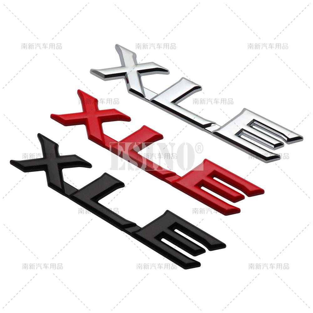 OAOV1 Car Styling 3D LE XLS XLE Car Metal Alloy RearTrunk Fender Adhesive Badge Body Tailgate Displaceme Emblem For Toyota Sienna