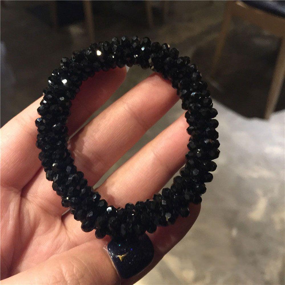 Аксессуары Милые студенческие дамы для женщин Кристаллы для волос Резинки для волос Держатель для хвоста Резинка