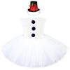 Christmas Snowman Mesh Skirt Girls Dress Suit Children Tutu Skirts