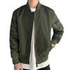 Air Force Jacket Men's Spring and Autumn Solid Color Army Green Leisure Baseball Collar Jacket