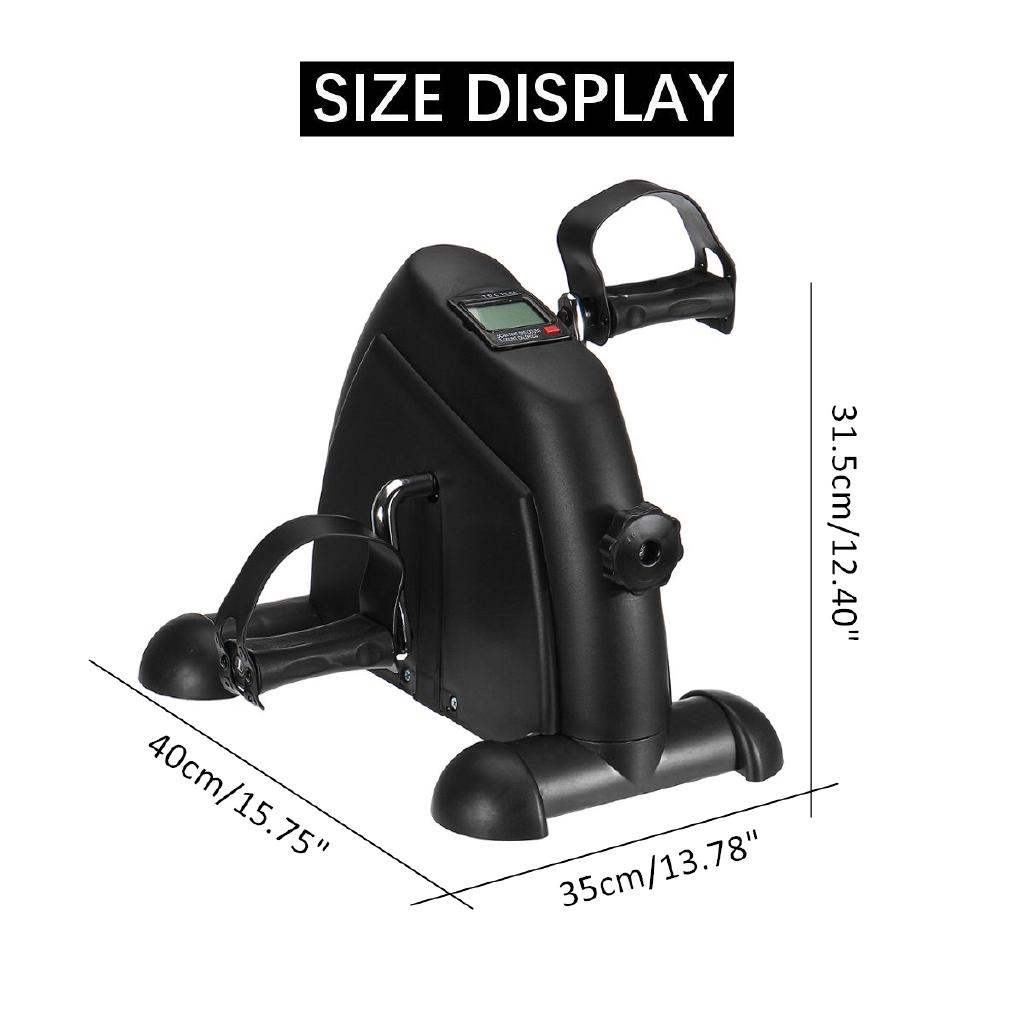 Home Gym Mini Pedal Exercise Bike Trainer Arm/Leg Physical Therapy Fitness Cycle Indoor Cycling Bikes LCD Display Stepper Tools