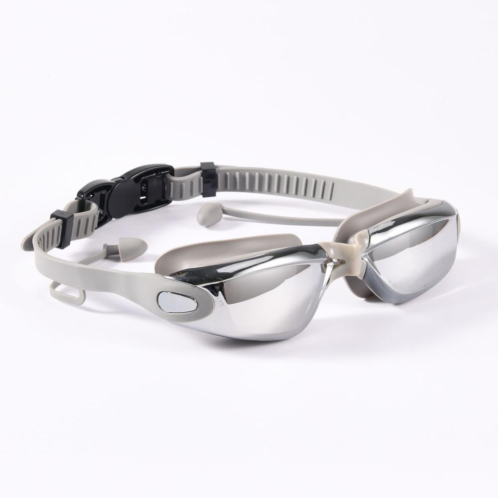 Swimming Goggles Adults Swim Glasses with Earplug Men Women Anti-fog Waterproof Swim Eyewear Pool Diving Training Race Glasses