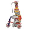 Elephant On Tricycle Tin Toy Retro Iron Handmade Elephant On Tricycle Clockwork Toy for Collection