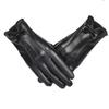 Leather Gloves Women's Autumn and Winter Fleece Thickened Thin