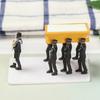 1/64 Funeral Kit Funny Model Pallbearer Team Black Man Ghana Dance Cosplay Coffin Dancing Figurine
