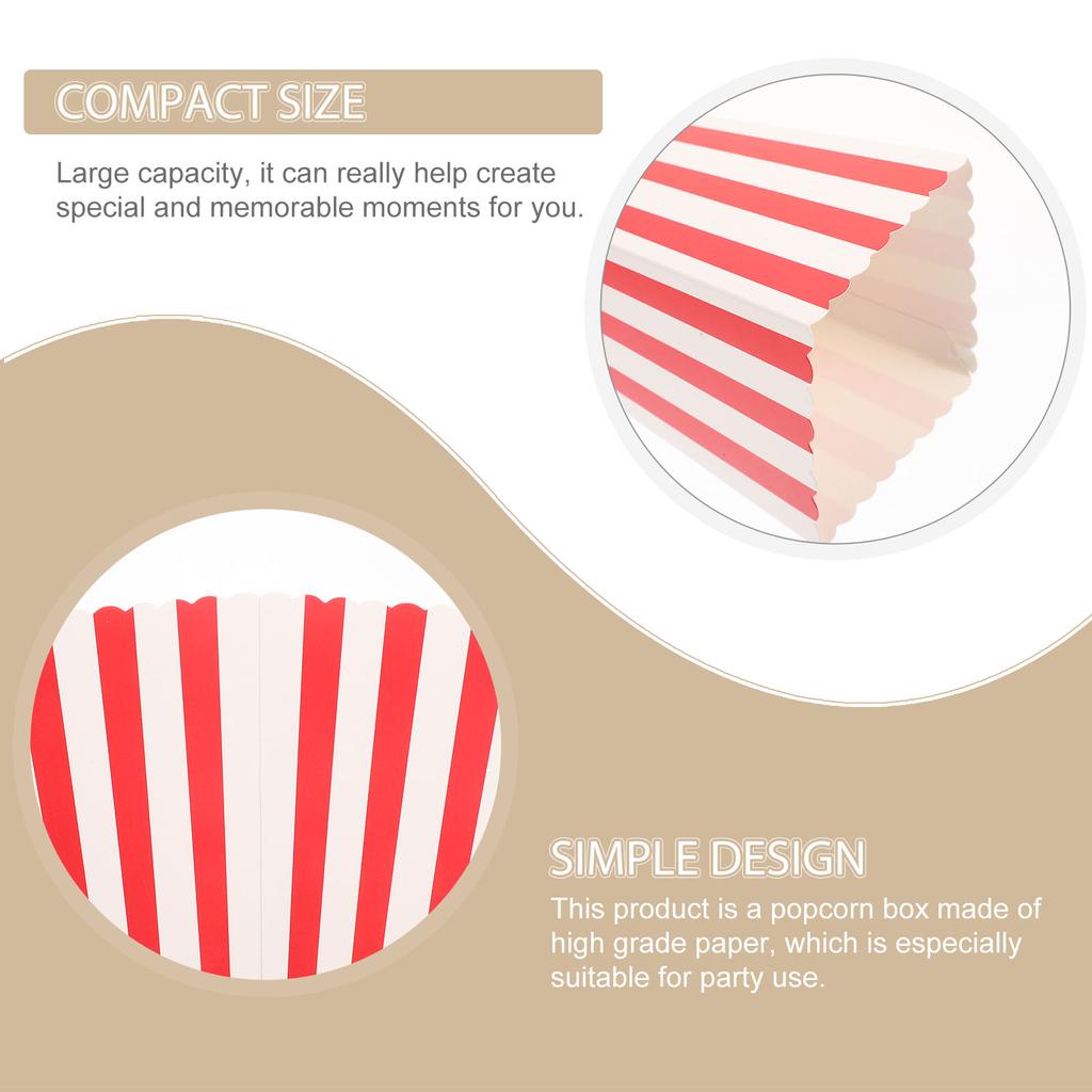 24 Pcs French Fries Party Favor Movie Night Supplies Popcorn Containers Cup Paper Boxes Snack Child Serving