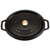 Staub Pico Cocotte Oval 29 см, черный 1102925 Двуручная эмалированная кастрюля Oval Brater, черный Pico Cocotte Stylish Pot Pan Посуда для приготовления пищи Кухонные принадлежности [Staub]