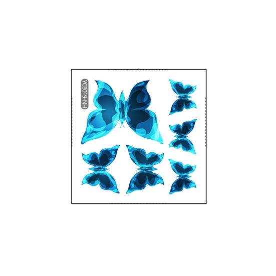 Синие наклейки на стену в виде бабочки Светятся в темноте со сверкающим эффектом Водонепроницаемые Легко наносятся Элегантные наклейки для украшения комнаты Сексуальная одежда для взрослых