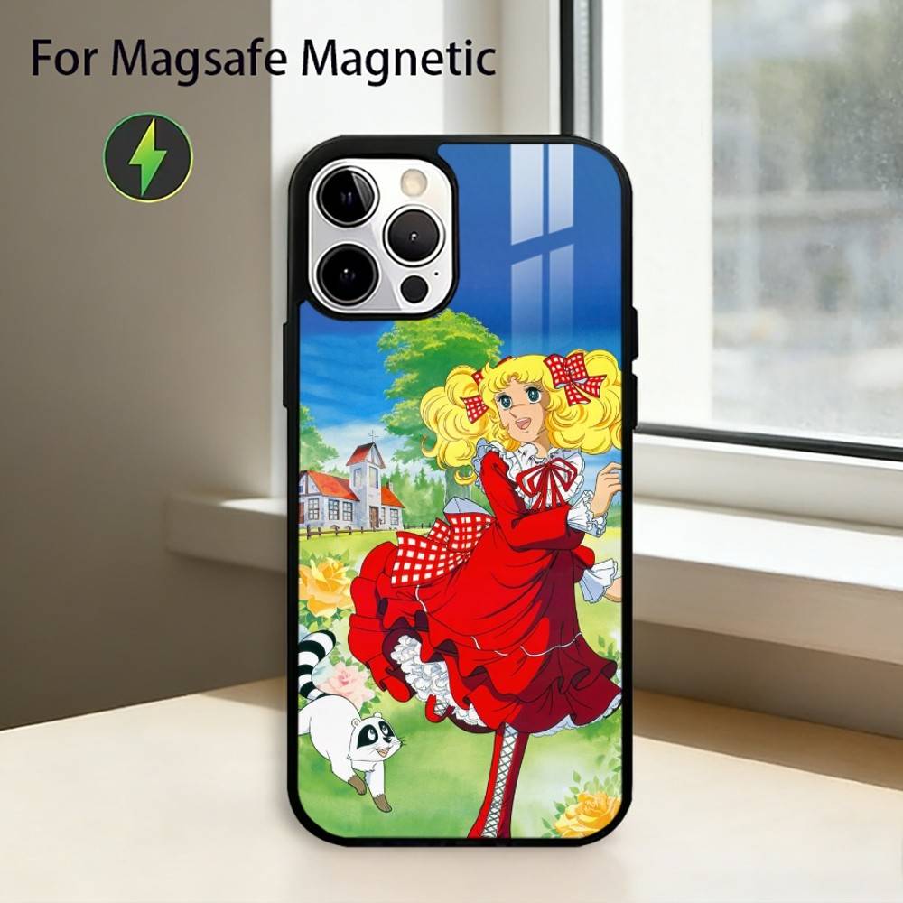 A-Аниме Конфеты Конфеты Чехол для Телефона Для iPhone17,16,15,14,13,12,11 Plus,Pro Магнитный с Magsafe Беспроводная Зарядка