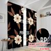 2pcs 2D Flat Printing Window Curtains Trust The Process Flowers 100% Polyester Without Electricity Holiday Decorations Perfect
