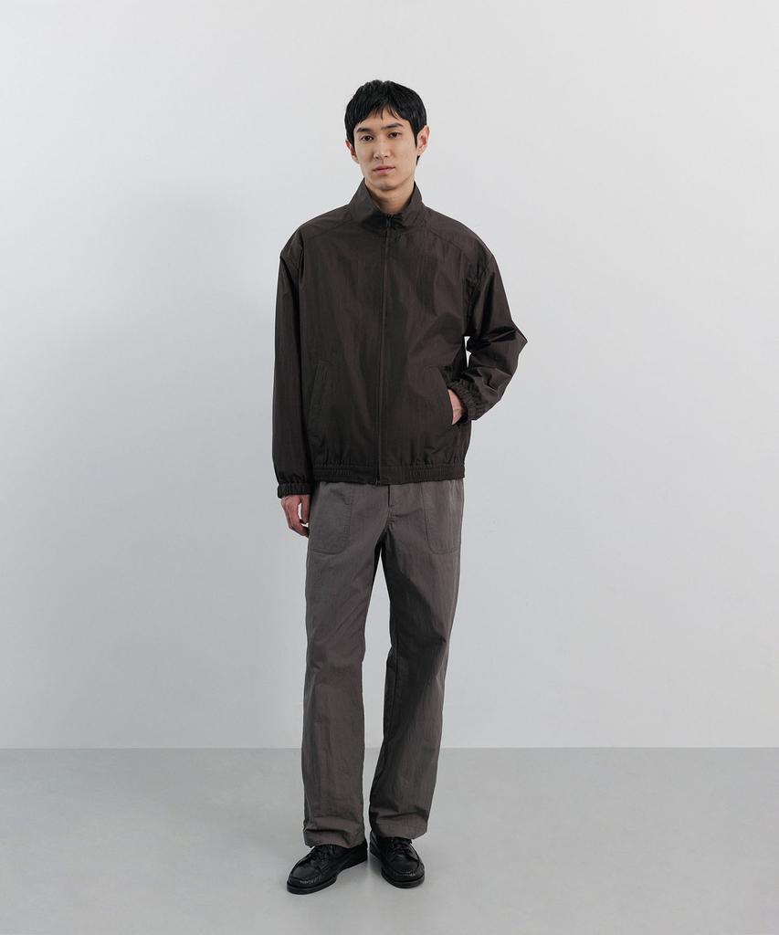 Blankroom Remote High Neck Blouson_Brown