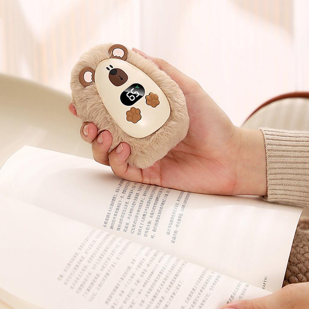 Cartoon Plush Hand Warmer Electric Hand Warmer with 3 Heat Level Fast Heating Warm Up Device for Indoor Outdoor Use
