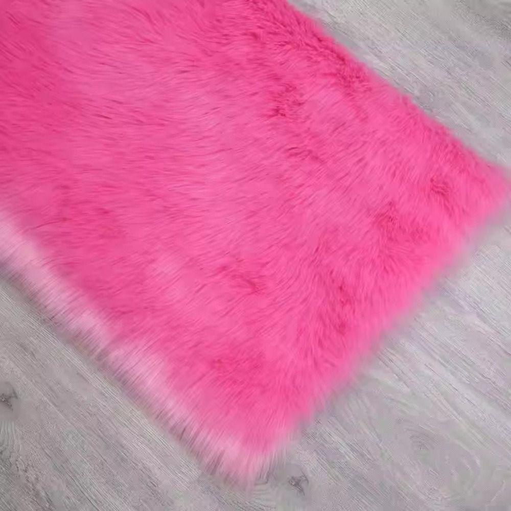 45*45cm Display Dressing Table Mat Fluffy Shaggy Fur Rugs Sofa Pillow Cushion Seat Cushion Pad