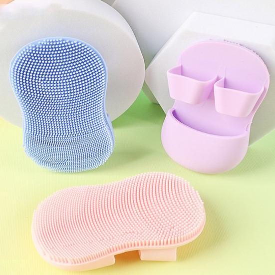 2шт силиконовая щетка для умывания лица отшелушивание черных точек удаление акне глубокая очистка пор руководство