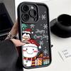Чехол Merry Christmas Snowman Print для iPhone 16 Pro Max 15 14 13 Pro 12 11 XR XS 8 7 с рисунком пингвина, мягкий противоударный защитный бампер из ТПУ