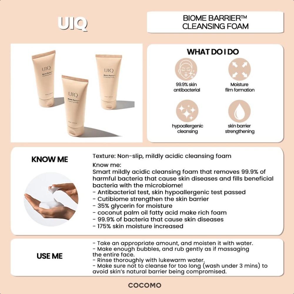 UIQ Biome Barrier™ Cleansing Foam 120ml