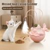 Interactive Cat Treat Dispenser Toy Puzzle Cat Tumble Spill Slow Feeder Kitten Teaser Wand Entertainment Toy for Indoor Cats