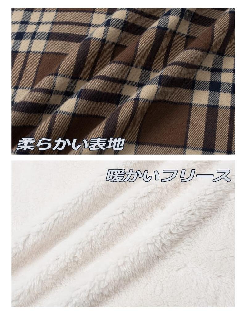 TACVASEN Клетчатая рубашка с нагрудным карманом и флисом Повседневная спортивная фланель Идеально для повседневной носки и мягкая Размер L Мужская Подкладка, Пальто, Топ, Рубашка, Одежда,