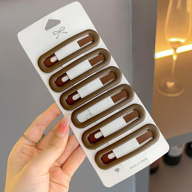 6pc Fashion Practical Versatile Morandi Color BB Hairpin Hair Side Clips for Girls Women Kids Childs Ladies Hair Accessories