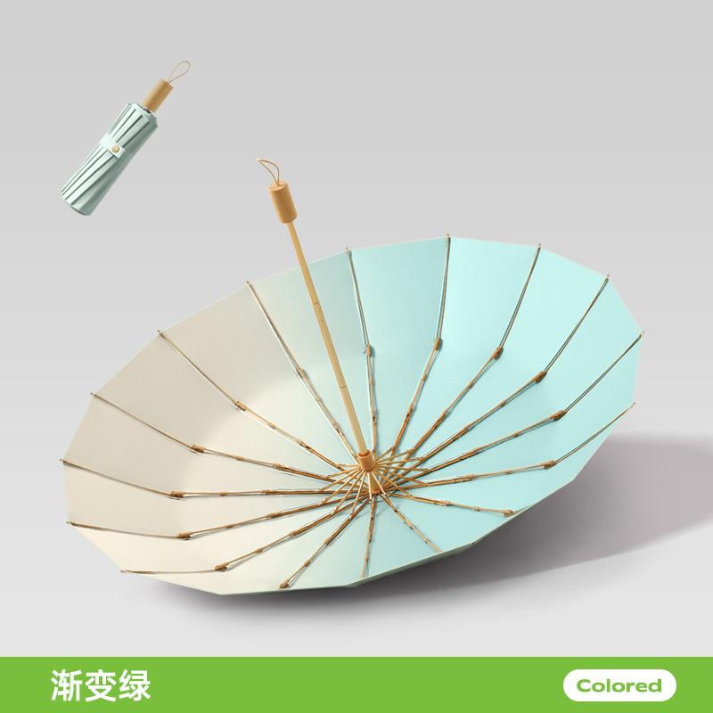 Новый 16-спицевый виниловый макарон с плавным переходом цвета, цветной клей для дождя и солнца, солнцезащитный зонт-парасоль с фиксированным рисунком
