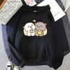 Mochi Peach Cat Hoodies Kawaii Clothing Bubble Tea Graphic Sweatshirts Harajuku Casual Camisetas De Muje Tops Women