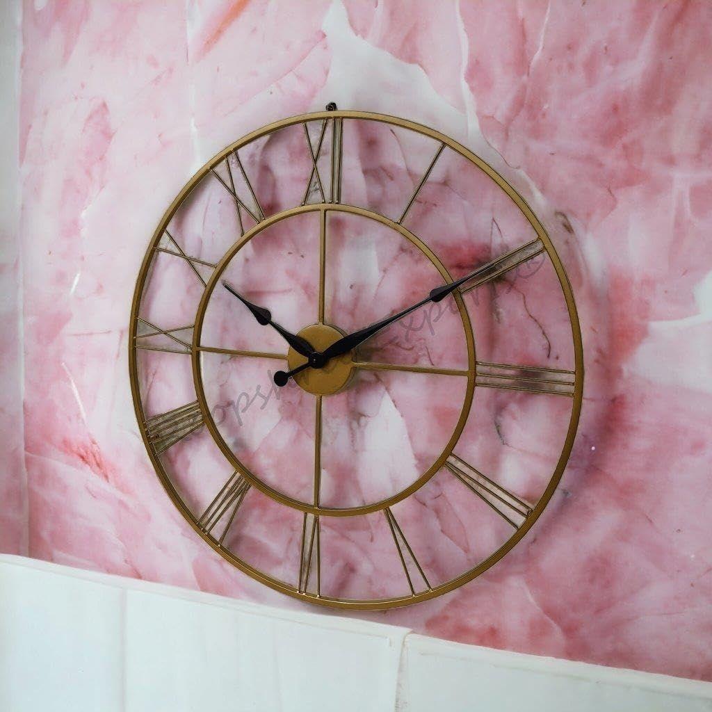 Часы Ручной Работы Очень Большие Аналоговые Настенные Часы / Цвет Латуни / 30 Дюймов (75 См'С)
