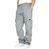 Autumn Winter Men'S Jogger Pants Running Sportswear Pockets Loose Grey Sweatpants Casual Cargo Trousers For Men Fitness