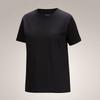 Arcteryx Женская футболка Crag Cotton Little Bird с круглым вырезом, короткий рукав, Черный Atpfw08468 Черный
