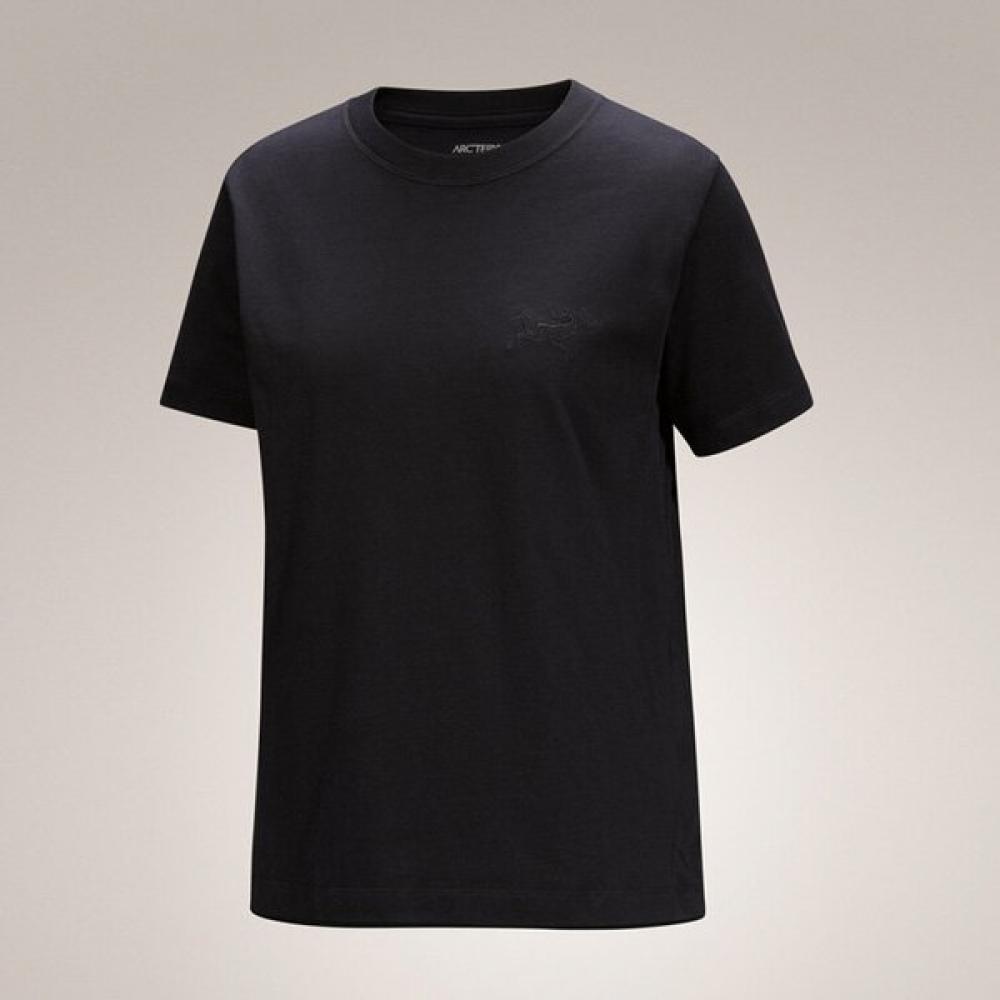 Arcteryx Женская футболка Crag Cotton Little Bird с круглым вырезом, короткий рукав, Черный Atpfw08468 Черный