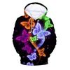Autumn Fashion Colorful Butterfly 3D Print Hoodies Men Women Casual Sweatshirts Oversized Hoodie Pullovers Tracksuit Clothing