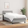 3139865 vidaXL Divan Bed with Mattress Light Grey 90x200 Cm Fabric
