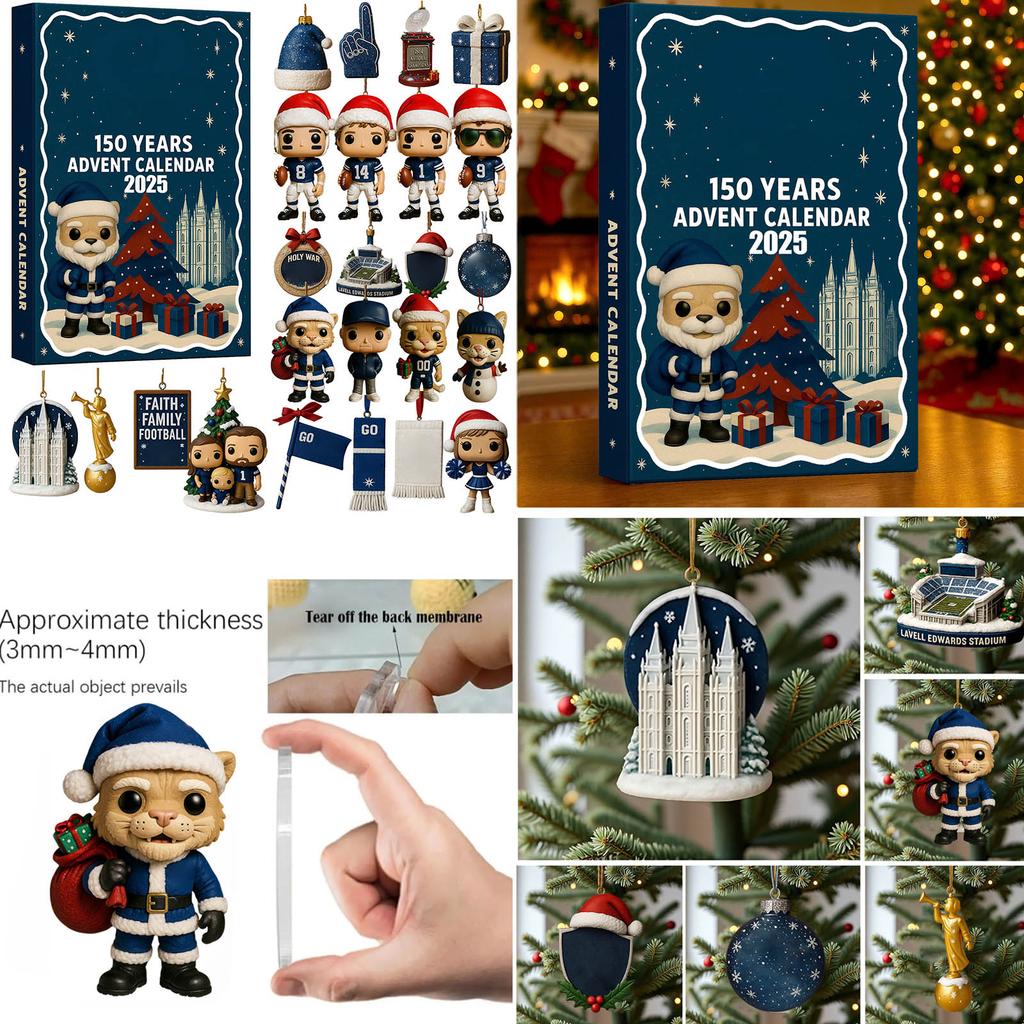 Календарь ожидания включает 24 рождественских украшения. Календарь прибытия Обратный отсчет до Рождества