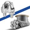 5 pcs Stainless Steel Clamp Wire Rope Clip Cable Clamp Fastener Silver Tone(M10)
