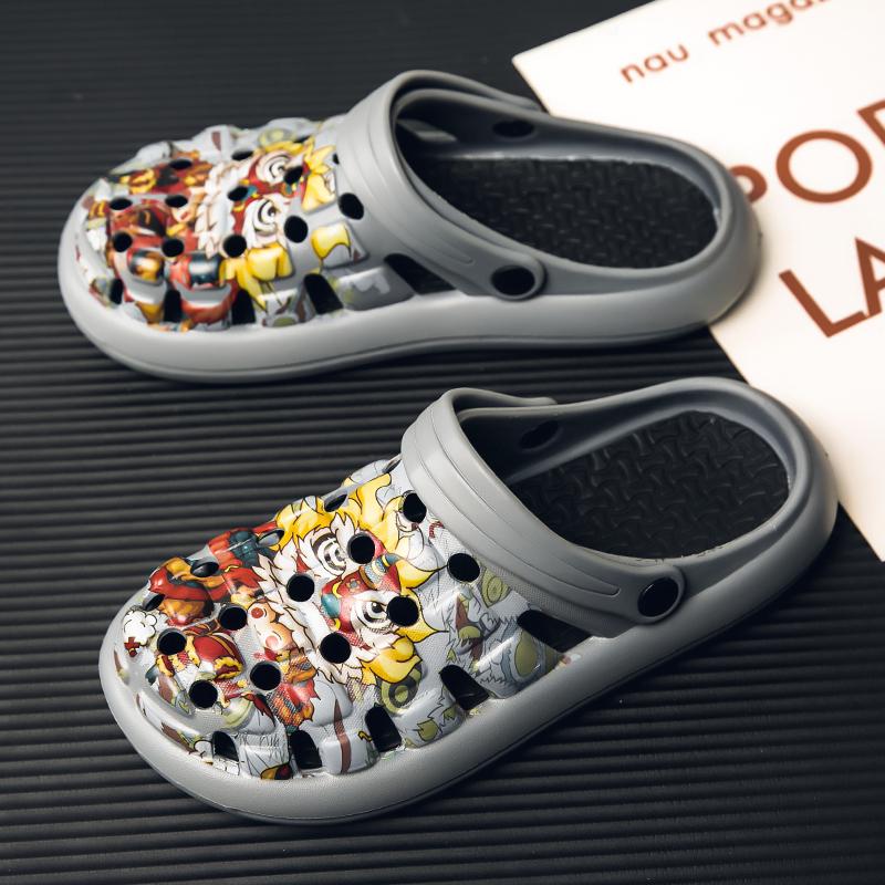 Сандалии Водонепроницаемые Шлепанцы Мужская Обувь Уличная Обувь с Мягкой Подошвой Сабо Ева Пляжная Домашняя Летняя Дышащая Обувь для Пары