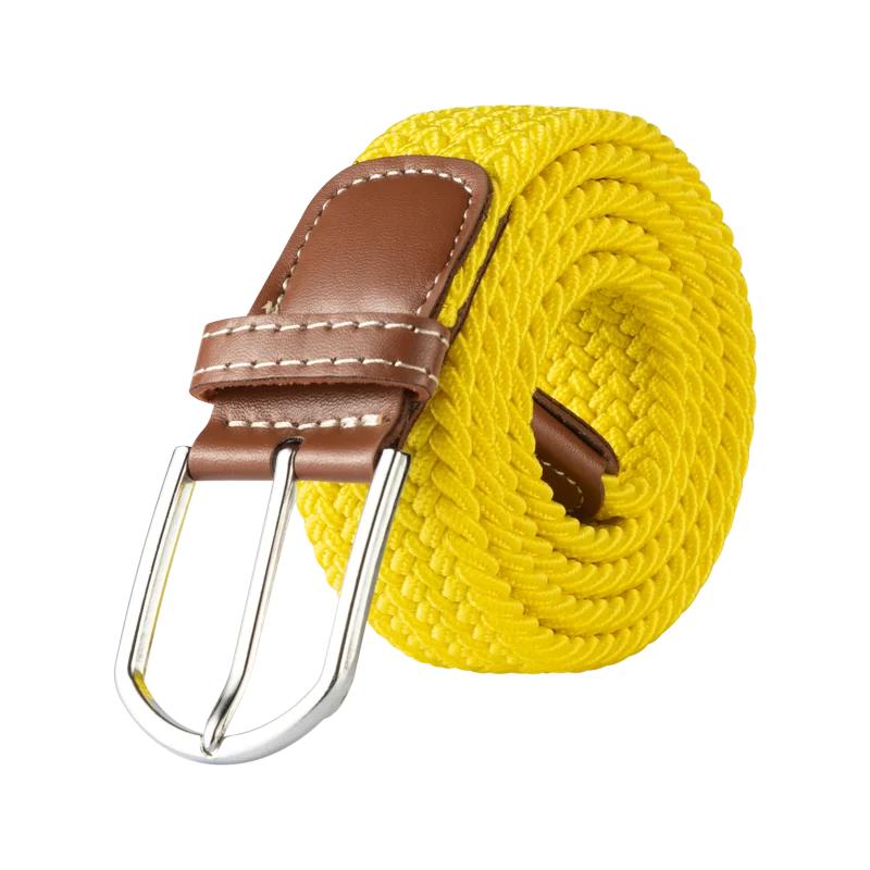 120cm Unisex Elastic Fabric Casual Belt Pin Buckle Expandable Braided Stretch Canvas Simple and Stylish Leisure Men Women Belt