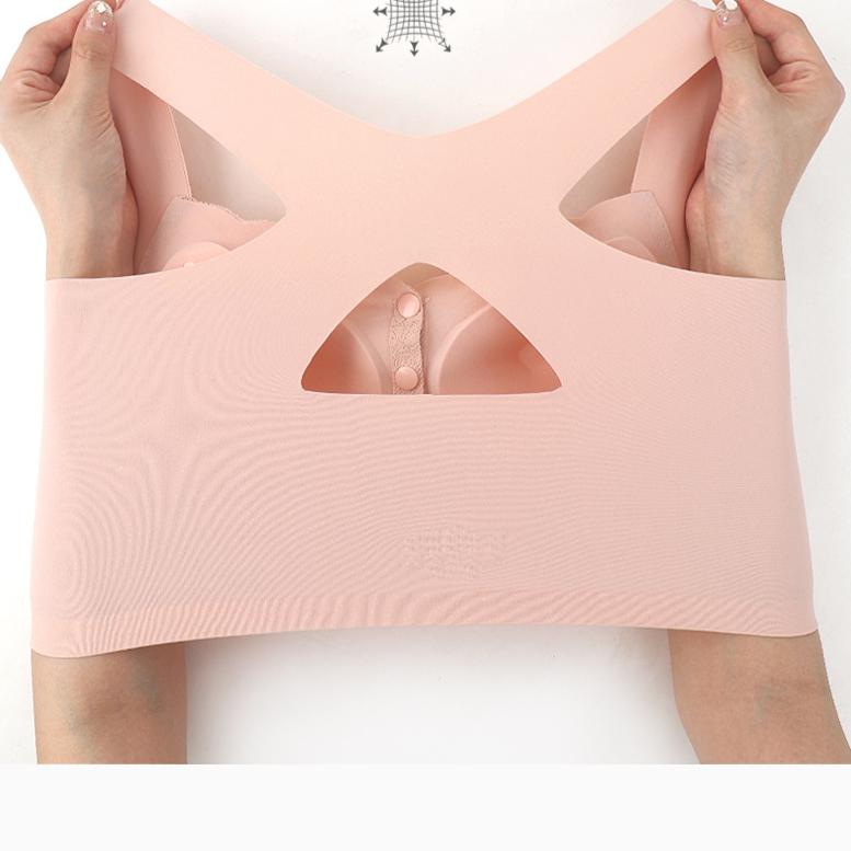 Бюстгальтер с кружевной лентой спереди, женский эластичный жилет, бюстгальтер больших размеров без косточек