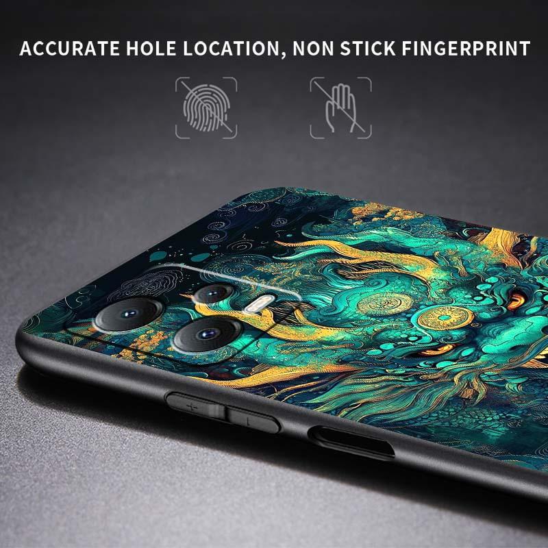 Чехол для телефона с дизайном дракона в стиле аниме для Xiaomi Redmi Note 15 14 13 12 12S 11E 11 11S Pro Plus 4G 5G, черный, мягкий ТПУ