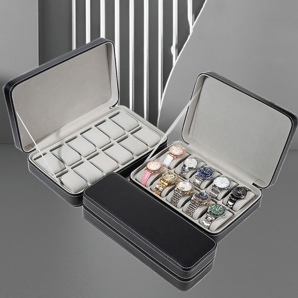 6/10/12 Grids Watch Display Box PU Watch Organizer Watch Storage Box Father's Day Gifts
