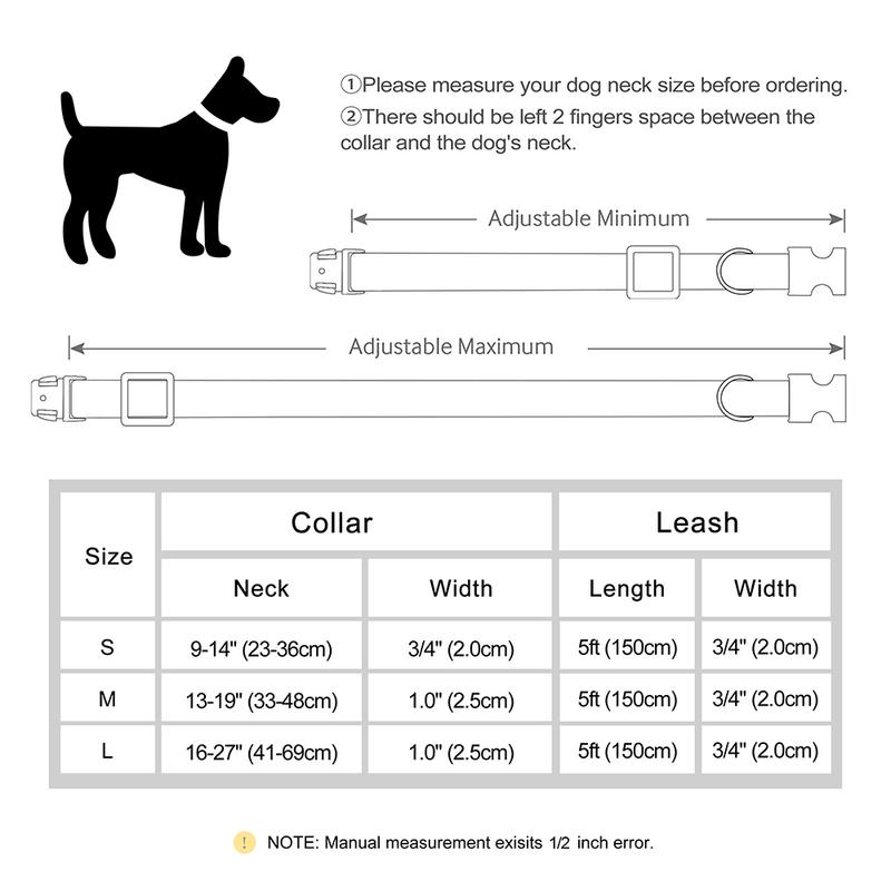 Custom Dog Collar Leash Set PU Leather Dog Collars Engraved Pet ID Necklace With Lead Rope Durable for Small Medium Large Dogs