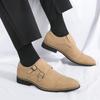 2024Luxury Brand Men Genuine Leather Shoes Suede Stylish Designer Low Heel Loafers Shoes Classi Casual Suede Business Dress Shoe