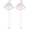 Purea Hegen Baby Bottle Compatible Spout Faucet 2p + Weight Straw 2p Set, Transparent, 1 Set