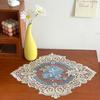 1PC Handmade Flower Embroidery Home Textile Lace For Dining Table Placemat Accessories